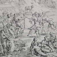 Franz Ertinger - Le Veau dOr / Das Goldene Kalb - 1683 - Radierung
