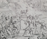 Franz Ertinger - Le Veau dOr / Das Goldene Kalb - 1683 - Radierung