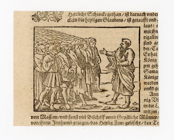 unbekannt - Ansprache - o.J. - Holzschnitt