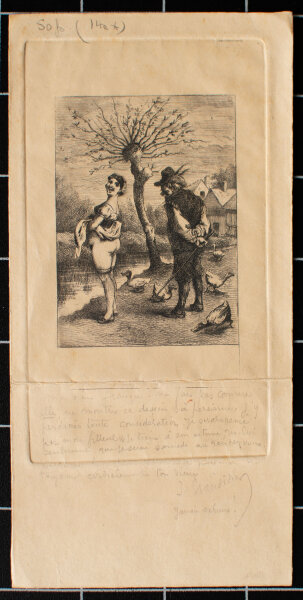 unbekannt - Humoristische Erotikszene - o.J. - Radierung