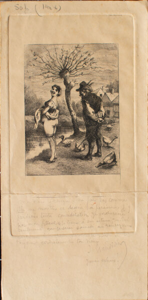 unbekannt - Humoristische Erotikszene - o.J. - Radierung