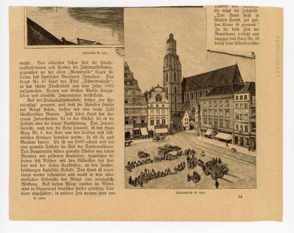 unbekannt - Rathaus (Breslau) - o.J. - Holzstich