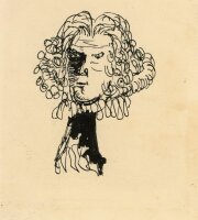 unbekannt - Männliches Porträt mit Locken -...