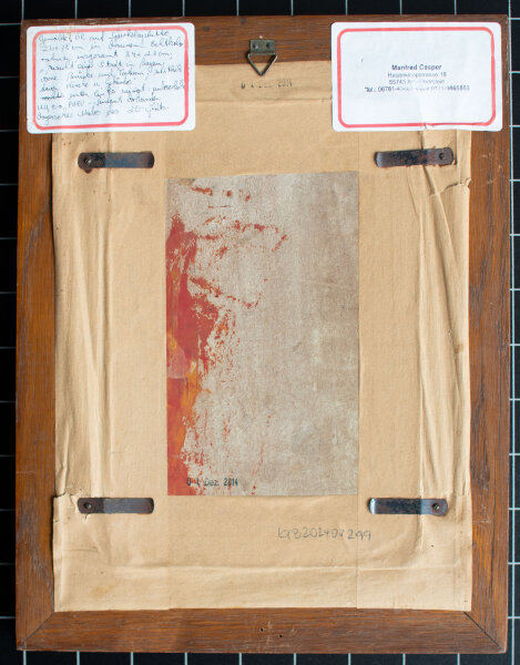 süddeutsch - Stadtansicht mit Kirche - 1941 - Öl auf Holz