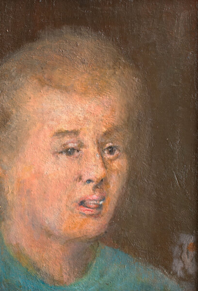 unbekannt - Weibliches Porträt - o.J. - Öl auf Malpappe