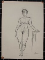 O. Hartmann - Weiblicher Akt - o.J. - Zeichnung