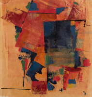 Gerhard Schulte-Dahling - Rot und Blau - 1970 - Öldruck auf Papier