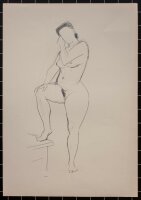 O. Hartmann - Weiblicher stehender Akt - o.J. - Zeichnung
