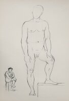 O. Hartmann - Männliches Modell und Maler - o.J. -...