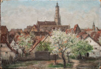 unleserlich signiert - Nördlingen - o.J. - Öl auf Leinwand