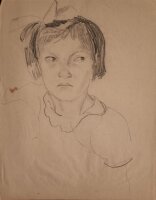 Lucie Müller - Mädchenporträt - o.J. - Bleistiftzeichnung