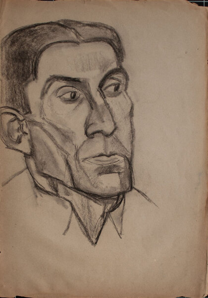 Lucie Müller - Männliches Porträt - o.J. - Bleistiftzeichnung