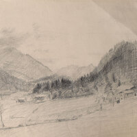 Mathilde von End - Berglandschaft - o.J. - Bleistift