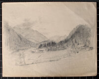 Mathilde von End - Berglandschaft - o.J. - Bleistift