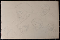 Mathilde von End - Kopfstudien - 1909 - Bleistift