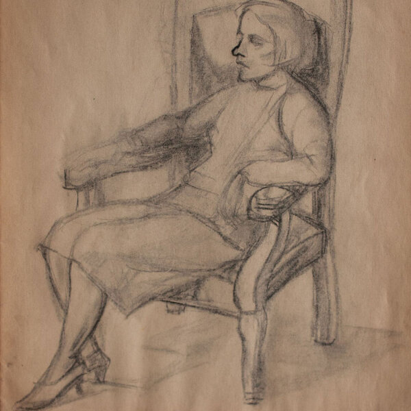 Lucie Müller - Weibliches Porträt - o.J. - Bleistiftzeichnung