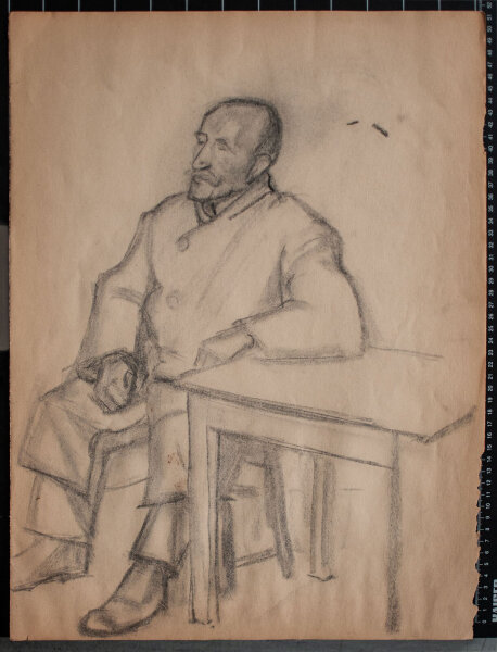 Lucie Müller - Männliches Porträt - o.J. - Bleistiftzeichnung