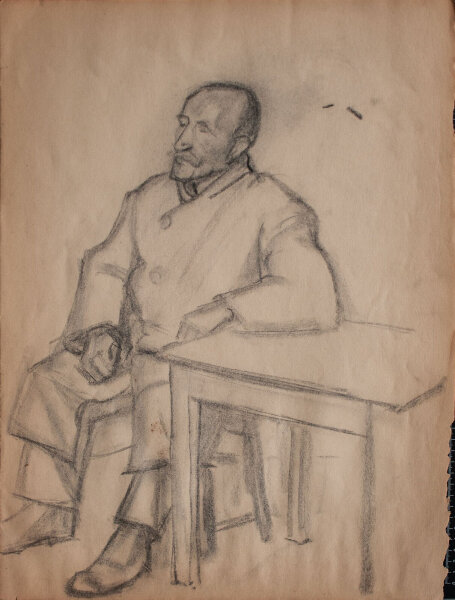 Lucie Müller - Männliches Porträt - o.J. - Bleistiftzeichnung