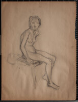 Lucie Müller - Weiblicher Akt/ Sitzende - o.J. -...