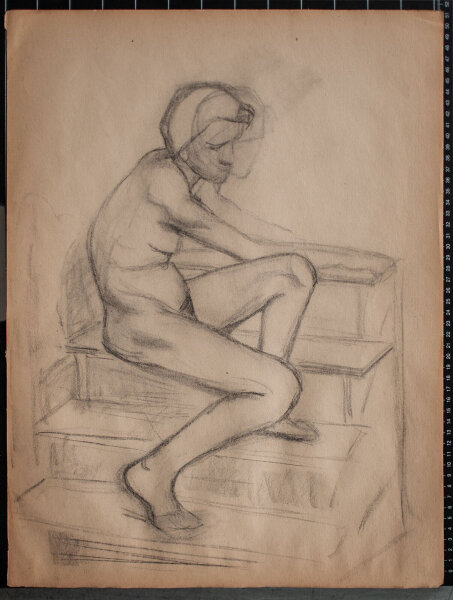 Lucie Müller - Weiblicher Akt - o.J. - Bleistiftzeichnung