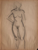 Lucie Müller - Weiblicher Akt - o.J. - Bleistiftzeichnung