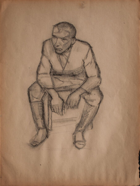 Lucie Müller - Männerporträt - o.J. - Bleistiftzeichnung