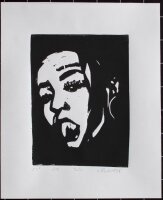 Leonhard Wachter - The Tinder Series M - 2020 - Linolschnitt