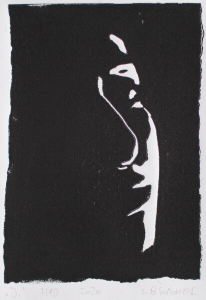 Leonhard Wachter - The Tinder Series J
2020 - Linolschnitt