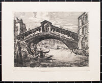 unbekannt - Rialtobrücke, Venedig - o.J. - Radierung