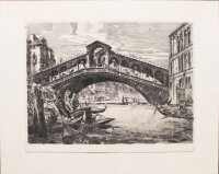 unbekannt - Rialtobrücke, Venedig - o.J. - Radierung