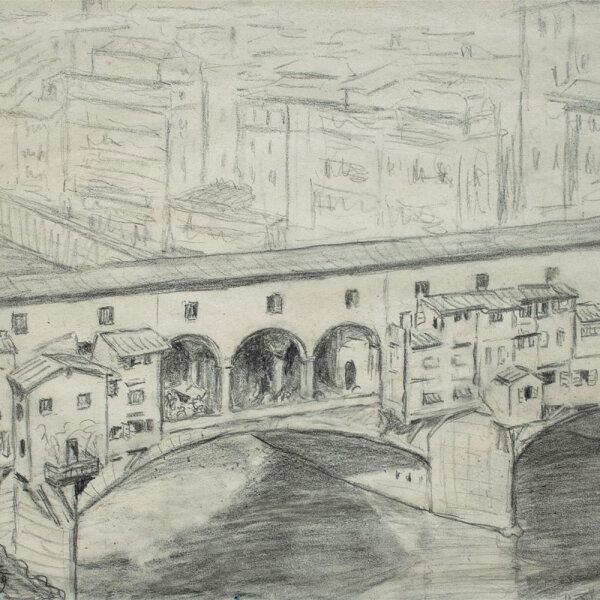Maria del Pilar - Ponte Vecchio - 1969 - Bleistift