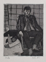 Olaf Nehmzow - Männerbildnis - 1985 - Radierung
