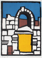 K. N. Fischer - Perge V - 1995 - Farblinolschnitt