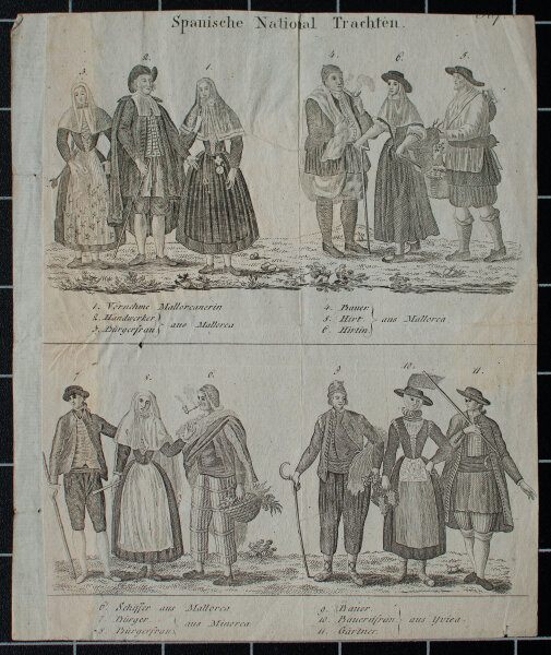 unbekannt - Spanische National Trachten - o.J. - Kupferstich