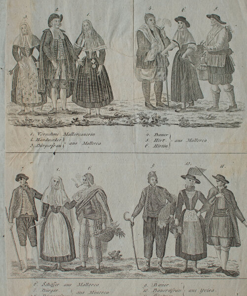 unbekannt - Spanische National Trachten - o.J. - Kupferstich