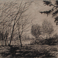 Otto Ackermann-Pasegg - Märzwind - 1919 - Radierung