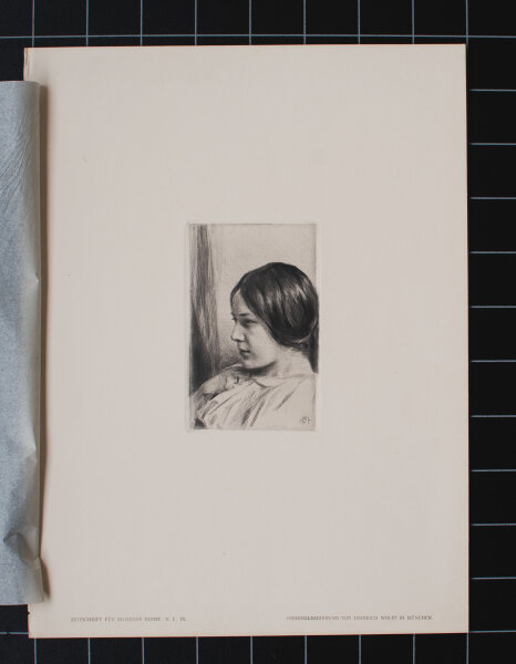 Heinrich Wolff - Mädchenporträt - 1897 - Radierung