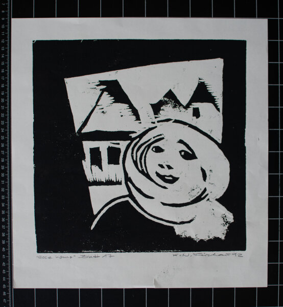 Knut Norbert Firchau - Ecce Homo: Blatt 17 - 1992 - Holzschnitt