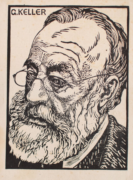 Karl Hänny - Gottfried Keller - 1919 - Holzschnitt