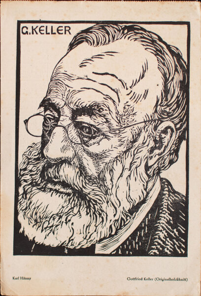 Karl Hänny - Gottfried Keller - 1919 - Holzschnitt