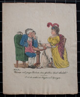 unbekannt - Humoristische Szene - o.J. - aquarellierte...