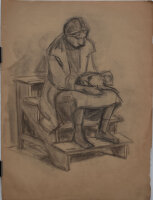 Lucie Müller - Frau mit Katze - o.J. - Bleistift