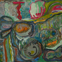 Erika Dobsaff - Abstrakte Komposition - 1992 - Mischtechnik