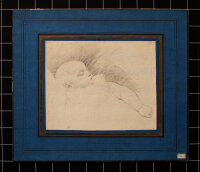 Jacques Joseph Eckhout - Schlafendes Kind - 1840 - Bleistift