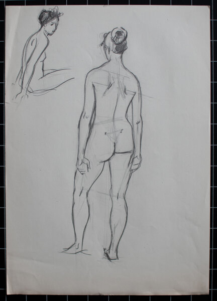 Otto Hartmann - Weiblicher Rückenakt - o.J. - Bleistift