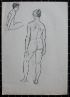 Otto Hartmann - Weiblicher Rückenakt - o.J. - Bleistift