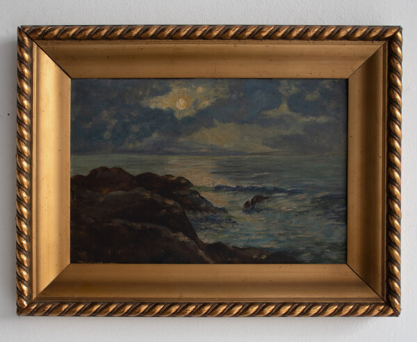 Unbekannt - Seestück bei Nacht - um 1890 - Öl