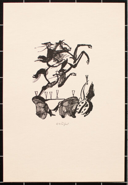 Wolfgang Würfel - Reiter - o.J. - Holzstich