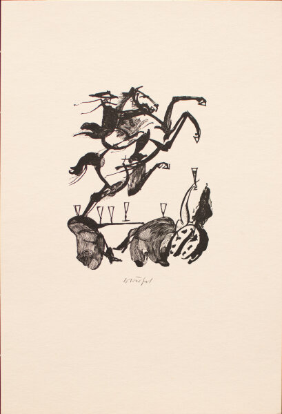 Wolfgang Würfel - Reiter - o.J. - Holzstich