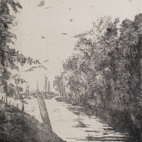 Gerhard Schulte-Dahling - Flußlandschaft - o.J. -...